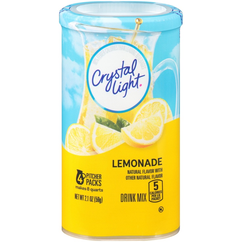 Crystal Light Lemonade Drink Mix (8-Quart), 2.1-Ounce Canisters (Pack Of 4)