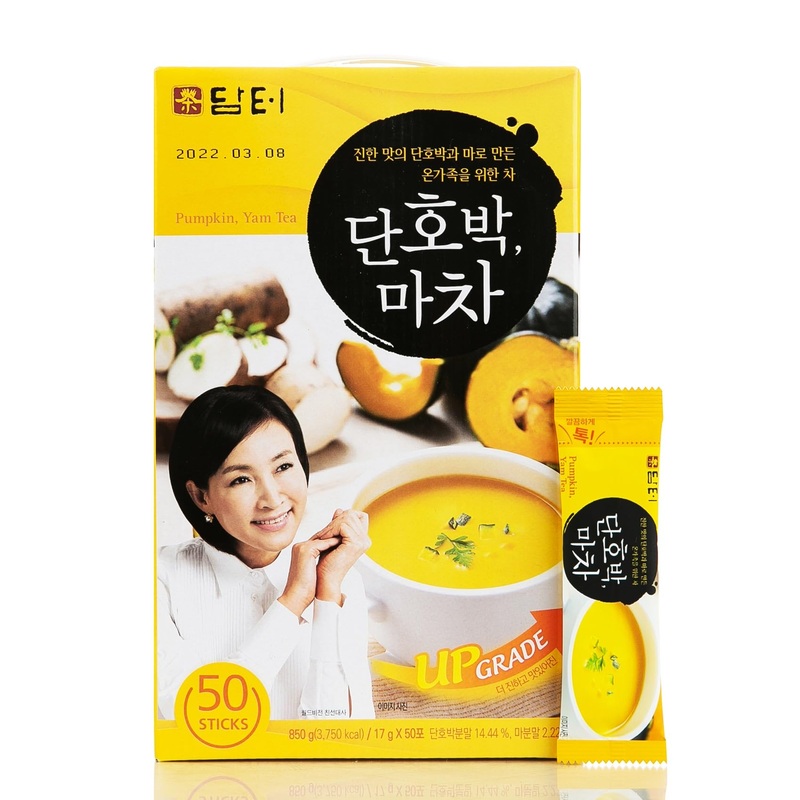 Damtuh Korean Sweet Pumpkin And Yam Tea Powder Drink 50 Count (Pack Of 1)