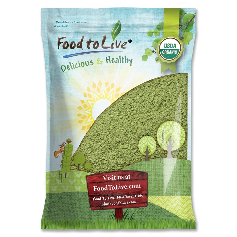 Food To Live Organic Kale Powder, 7 Pounds Non-Gmo, Made From Raw Dried Whole Leaves, Vegan, Kosher, Bulk, Great For Baking, Jui