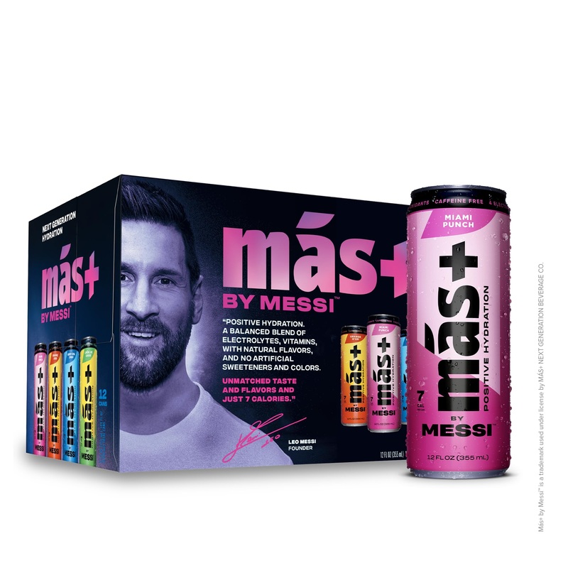 M  S+ By Messi 12Oz Variety Pack, Sports Drink & Hydration Beverage, Natural Flavors With Vitamins And Electrolytes, No Artifici