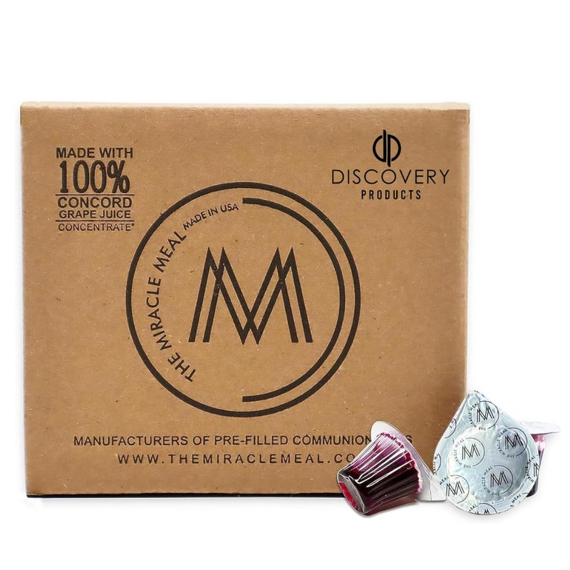 Pre-Filled Communion Cups With No Wafer Only Juice With 100% Concord Grape Juice - Box Of 100