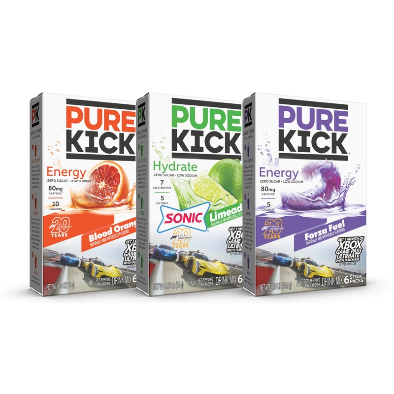 Pure Kick Forza Fuel Limited Edition Energy, Blood Orange Energy & Sonic Limeade Hydration Singles To Go Drink Mix - 3 / 6Ct Box