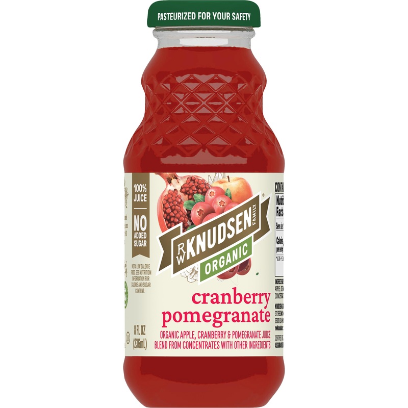 R.W. Knudsen Organic Cranberry Pomegranate Juice, 8 Fl Oz (12 Pack)