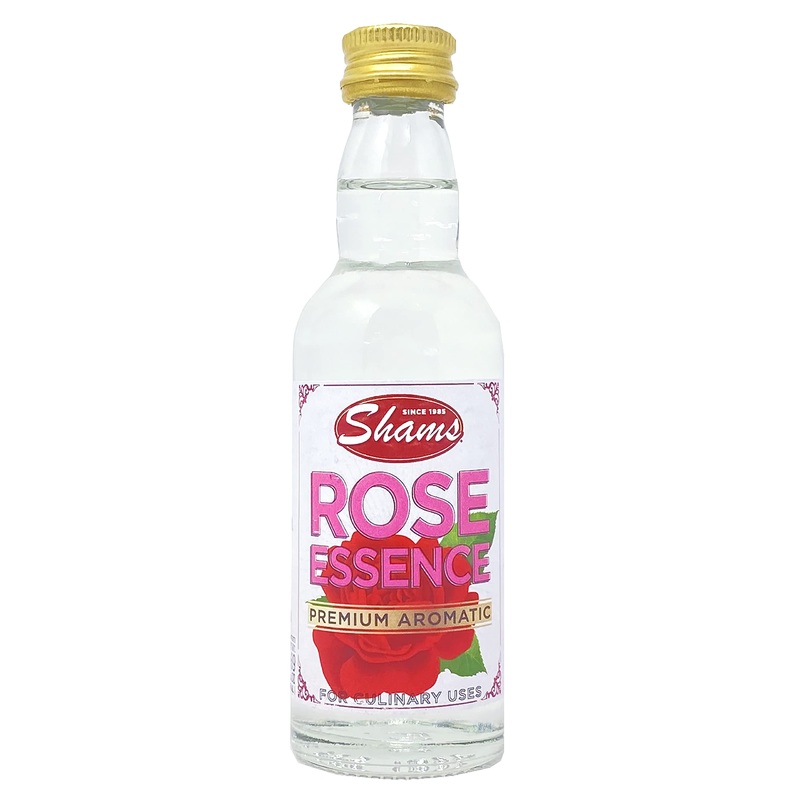 Shams Premium Concentrated Rosewater, Rose Essence 1.69 Ounce - Rose Water For Cooking, Baking, Desserts, Skincare - Gluten-Free