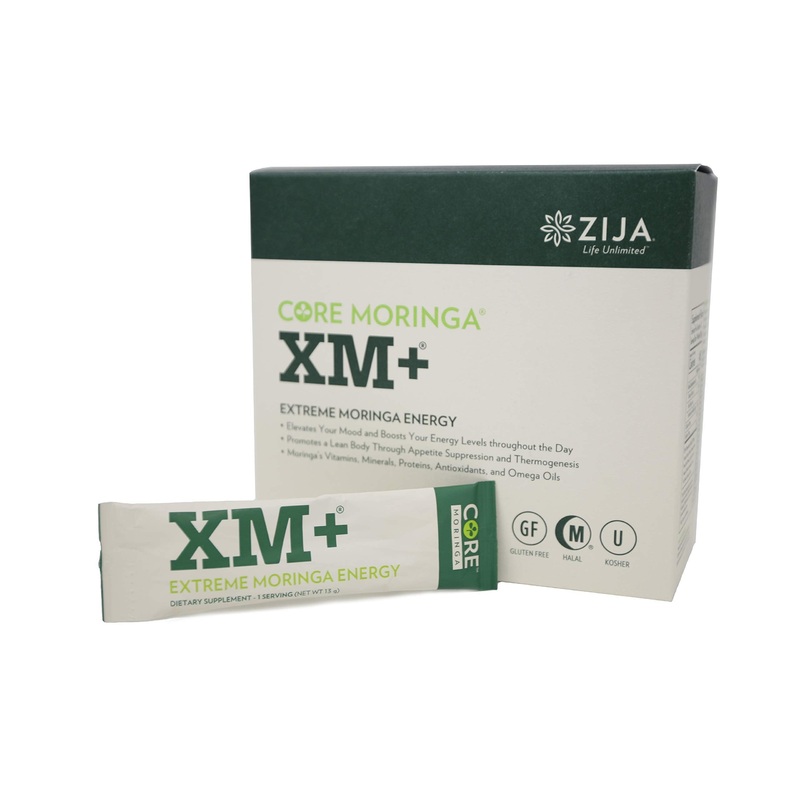Zija XM+ Moringa Extreme Instant Powder Energy Drink, 8 Pouches, 0.46 oz - Boost Energy & Vitality Naturally