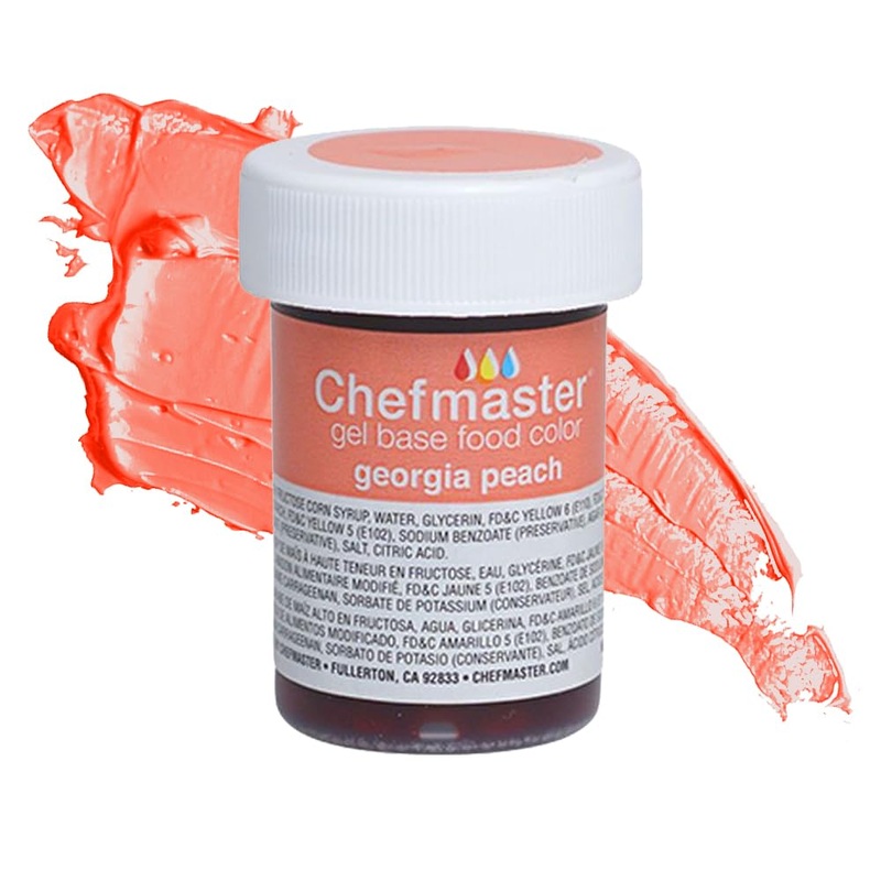 Chefmaster Georgia Peach Gel Food Coloring | Vibrant Color | Professional-Grade Dye For Icing, Frosting, Fondant | Baking & Deco