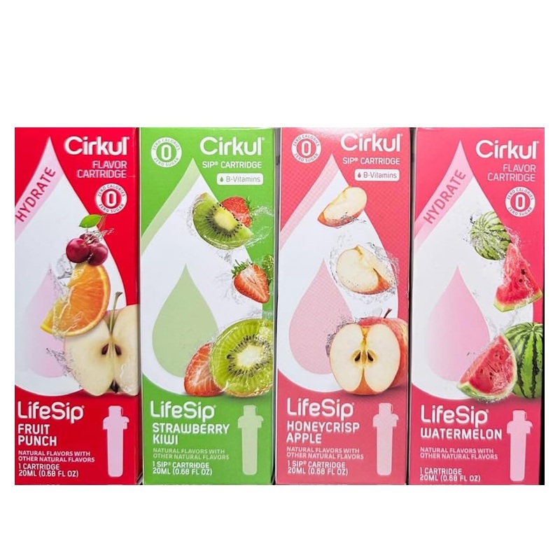 Generic 4 Pack Flavor Cartridges Refill - Fruit Punch, Strawberry Kiwi, Honeycrisp Apple, Watermelon (4, 1.2 Fl Oz)