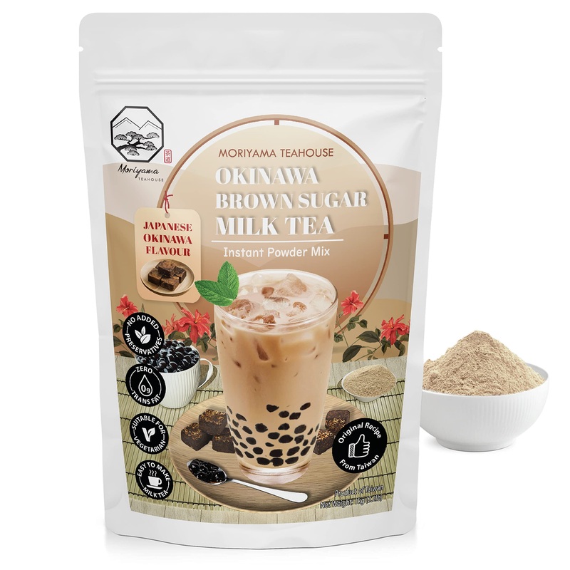 Okinawa Brown Sugar Bubble Milk Tea Instant 3In1 Powder Mix - 1Kg (33 Drinks) | For Boba Tea, Milkshake, Blended Frappe And Bake