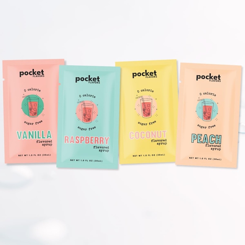 Pocket Flavors Zero Calorie Flavored Syrup, Variety (32)