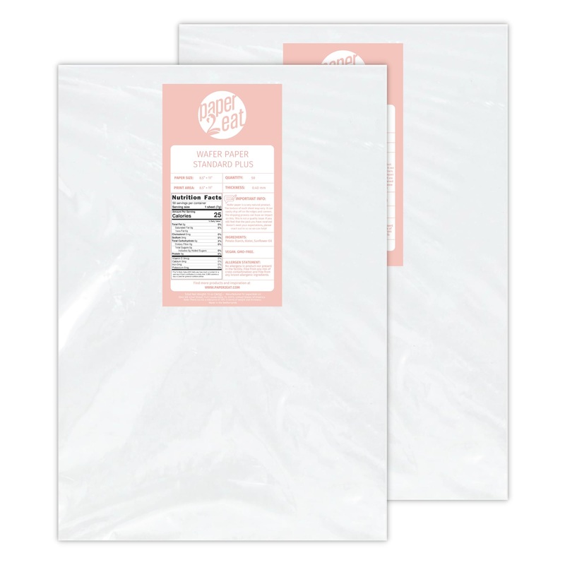 Printable Edible Wafer Paper Sheets From Paper2Eat (0.40 Mm - 100 Count/Plain)
