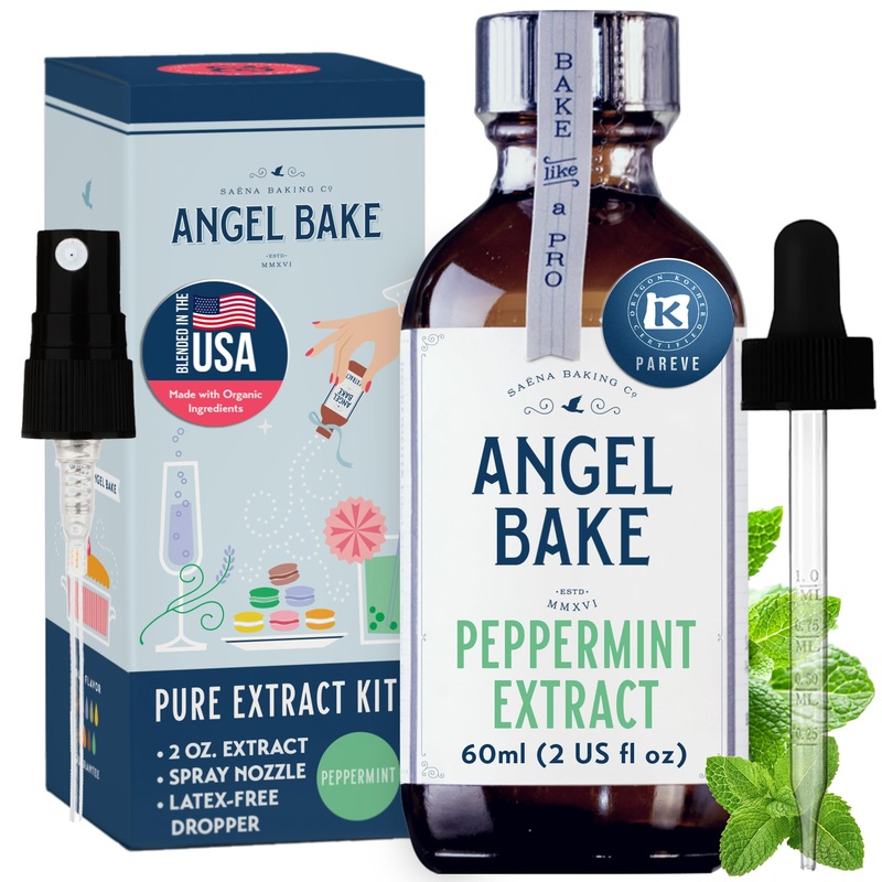 Pure Peppermint Extract For Baking And Mixology - Culinary Aromatics, Kosher, Keto Friendly, Vegan, Gluten-Free For Cooking, Des