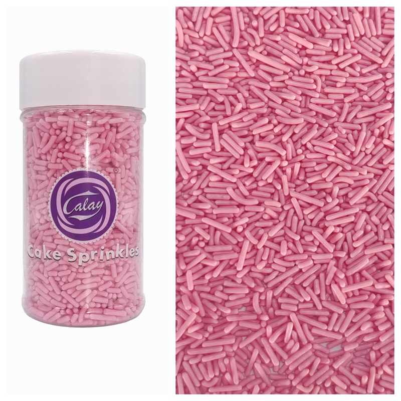 Sentovac Edible Pink Jimmies Sprinkles For Cake Decorating Baking | Cupcake Cookie And Ice Cream Toppers Cake Decorations| Celeb