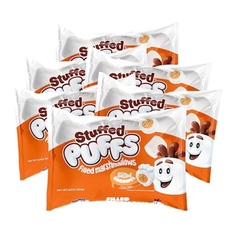 Stuffed Puffs Salted Caramel 6Ct Filled Marshmallow