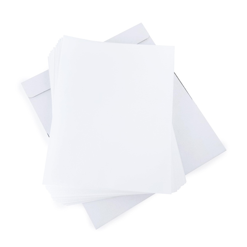 Wafer Paper Flexible Edible Printer Sheets 50 Pack 0.4Mm White Letter Size 8.5'' X 11'' Cake Topper Decoration Burn Away By Mega