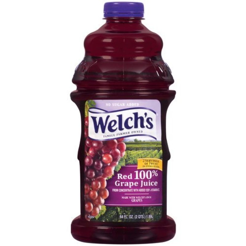 Welch'S Juice 64Oz Bottle (Pack Of 4) Choose Flavor Below (Red Grape Juice 100% Juice)