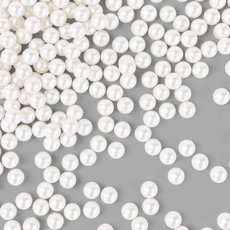 Bayep Edible Pearls For Cake Decorating 10Mm White Sprinkles For Cookies, Baking, Ice Cream, Cupcake Topper Pearl Sprinkles Perf