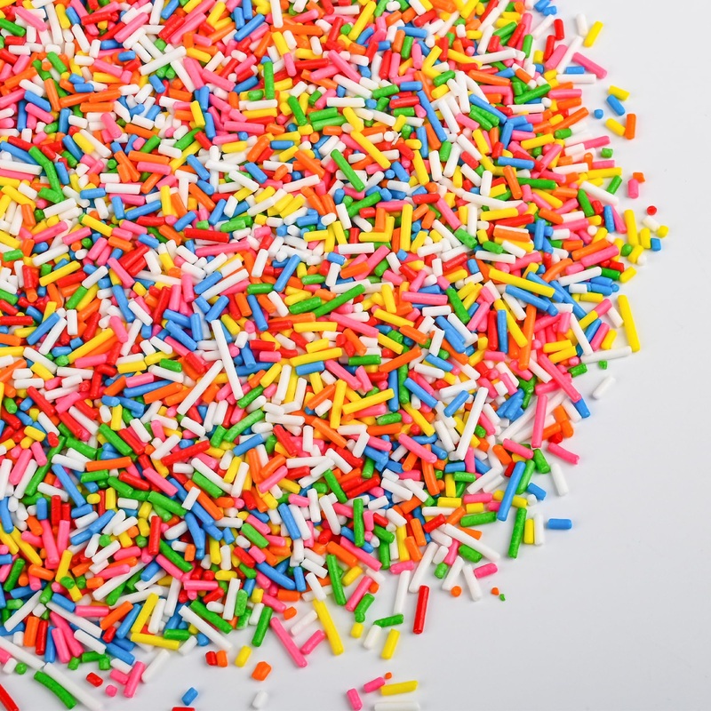 Bayep Rainbow Sprinkles Jimmies Colorful Sprinkles For Cake Decorating Ice Cream, Cookies, Baking, Cupcake Topper Bulk Candy Per