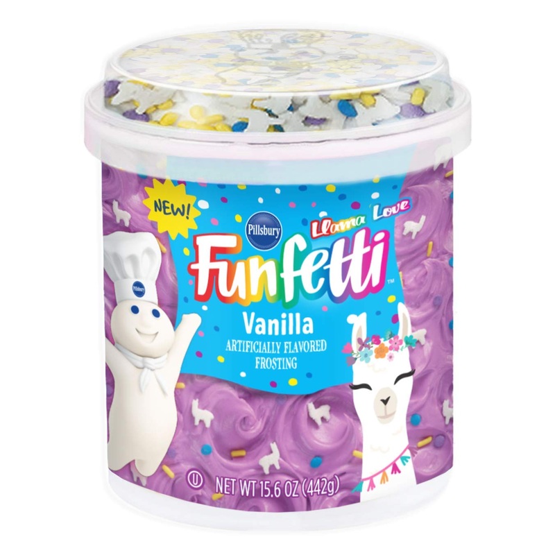 Pillsbury Funfetti Llama Love Bold Purple Vanilla Frosting, 15.6-Ounce (Pack Of 8)