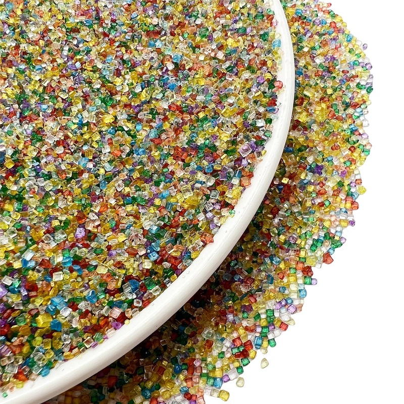 Se Si&Moos Rainbow Sanding Sugar Sprinkles Rainbow Sprinkles Sugar Rimmer For Cocktails, Edible Colored Sugars For Cookie, Cake,