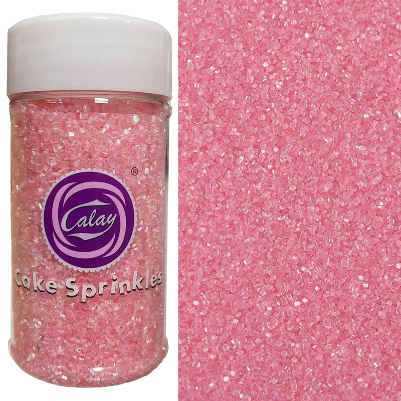 Sentovac Light Pink Sanding Sugar For Baking Edible Sparkling Sugar Sprinkles Coarse Sugar Crystals For Baking Topping Cake Cook