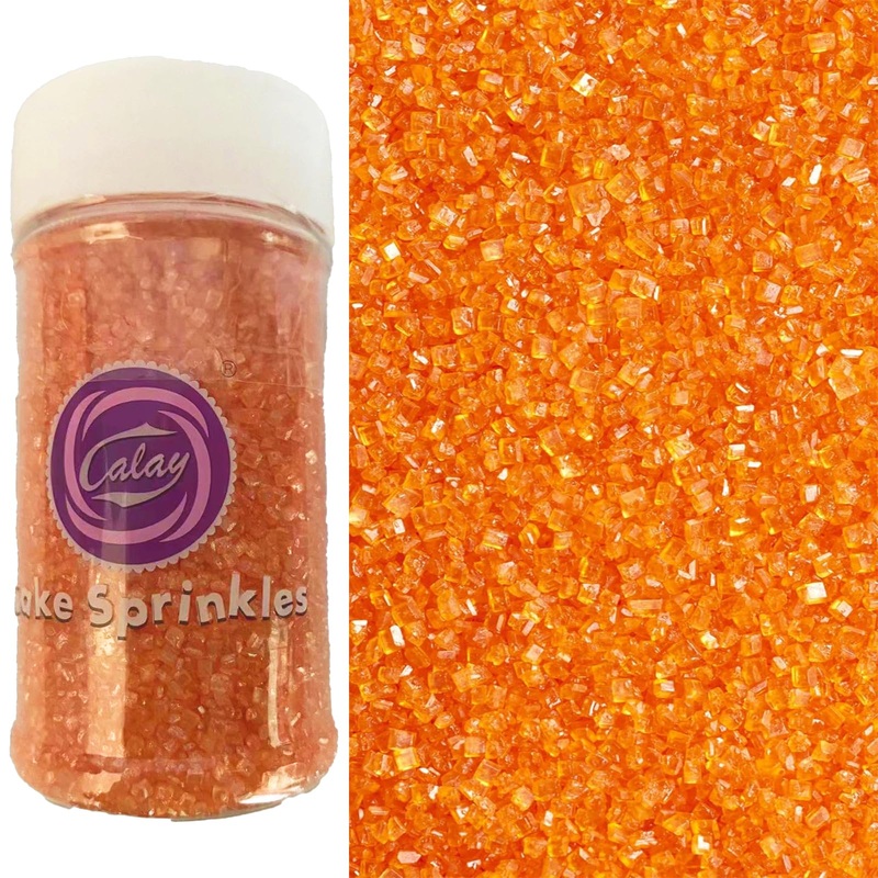 Sentovac Orange Sanding Sugar For Baking Edible Sparkling Sugar Sprinkles Coarse Sugar Crystals For Baking Topping Cake Cookie C