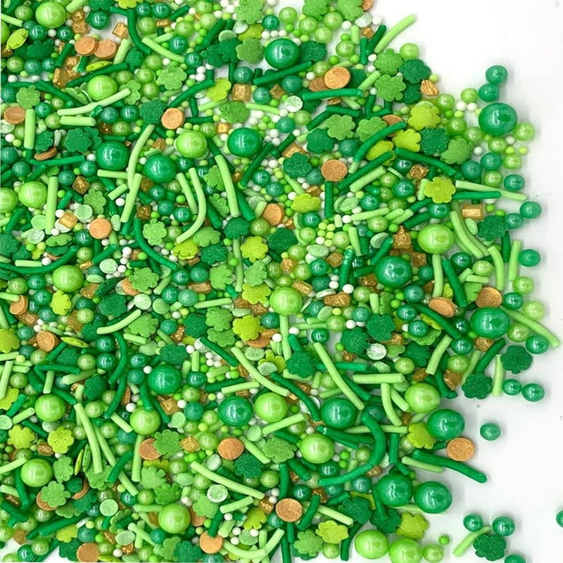 Sentovac St Patricks Day Sprinkles Pearl Edible Candy Sugar Decorations For Cake Cookie Cupcake Topper Baking Decorations St Pat