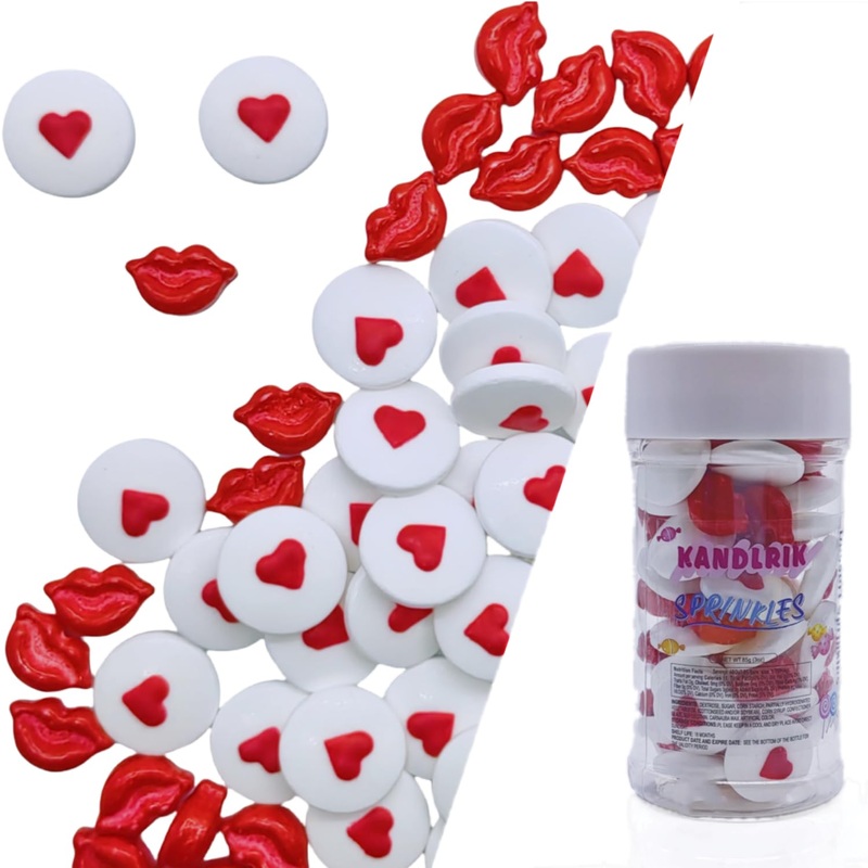 Sprinkles Eyes & Redlips Cake Decorations Topper Edible Themed Sprinkles For Cake Decorations, Baking, Ice Cream, Cookies, Cupca