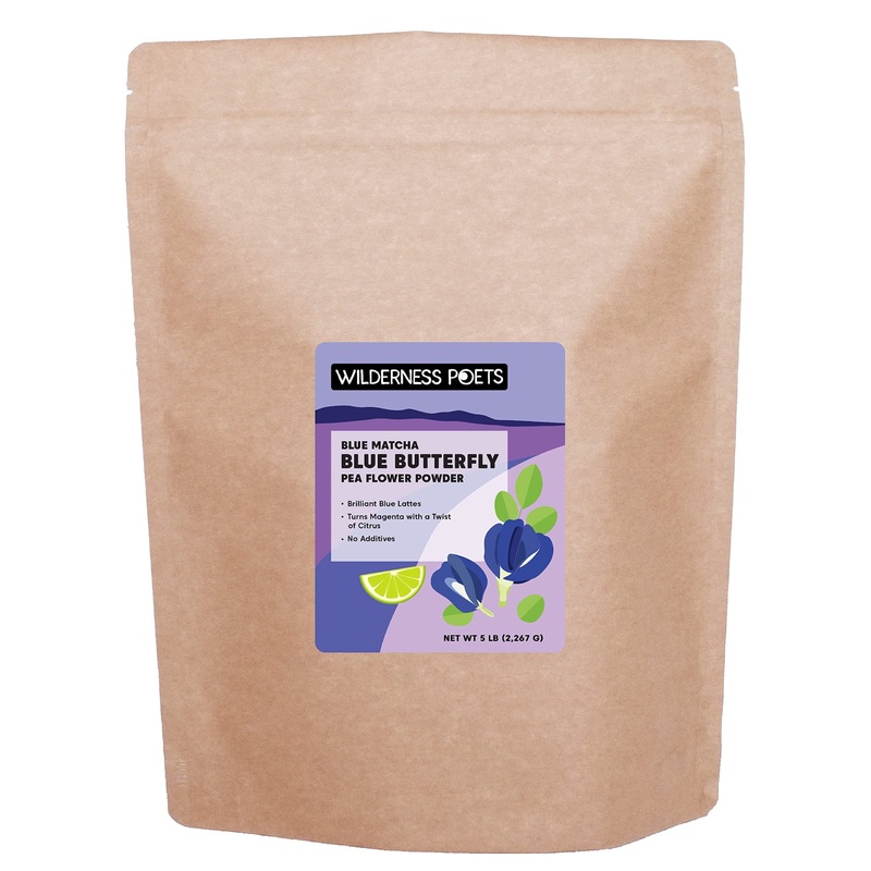 Wilderness Poets, Blue Butterfly Pea Flower Powder (80 Ounce - 5 Pound)