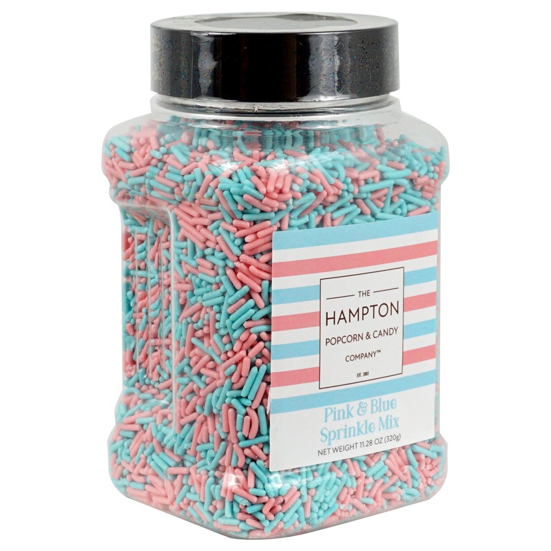 Blue & Pink Sprinkles Jimmies 11.28 Oz, Sprinkles For Cake Decorating, Cake Sprinkles, Gender Reveal Candy, Pink And Blue Candy,