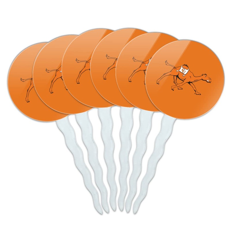 Campbell University Primary Logo Cupcake Picks Toppers Decoration Set Of 6