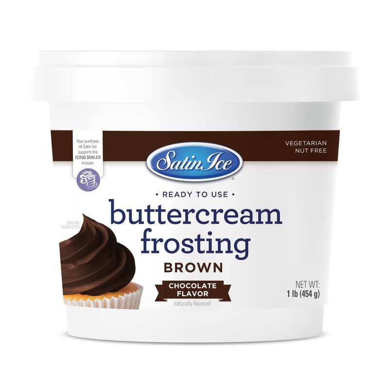 Satin Ice Brown Buttercream Frosting - 1Lb - Pail