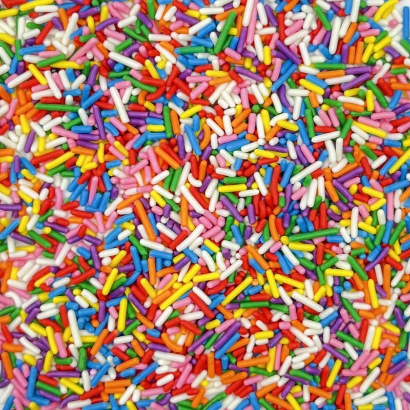 Sentovac Edible Smooth Rainbow Jimmies Sprinkles For Cake Decorating | Cupcake And Ice Cream Toppers Cake Decorations | Soft Jim