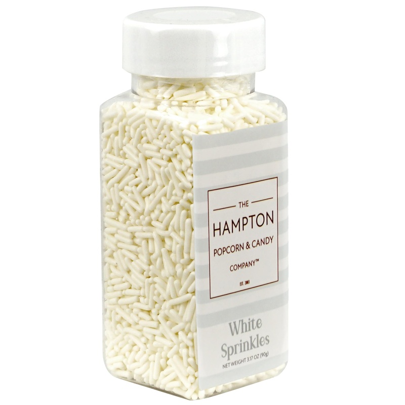 White Sprinkles Jimmies 3.17 Oz, Sprinkles For Cake Decorating, Cake Sprinkles, Sprinkles For Baking, Ice Cream & More, The Hamp