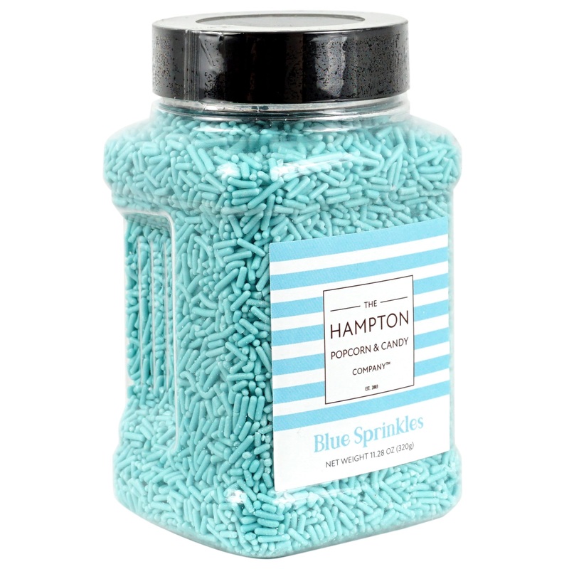 Blue Sprinkles Jimmies 11.28 Oz, Blue Sprinkles For Cake Decorating, Cake Sprinkles, Sprinkles For Baking, Ice Cream & More, Lig