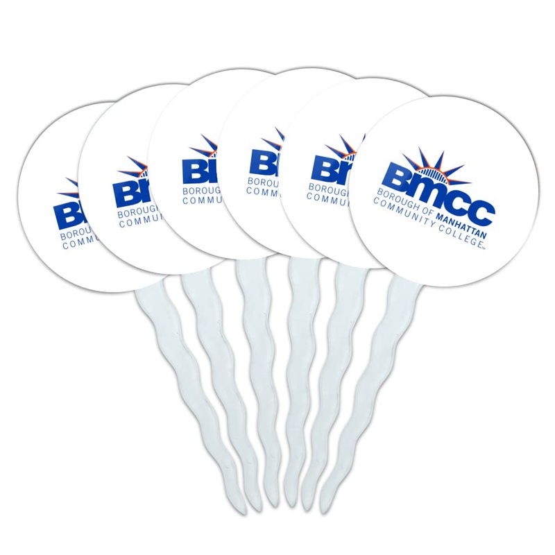 Borough Of Manhattan Community College Secondary Logo Cupcake Picks Toppers Decoration Set Of 6