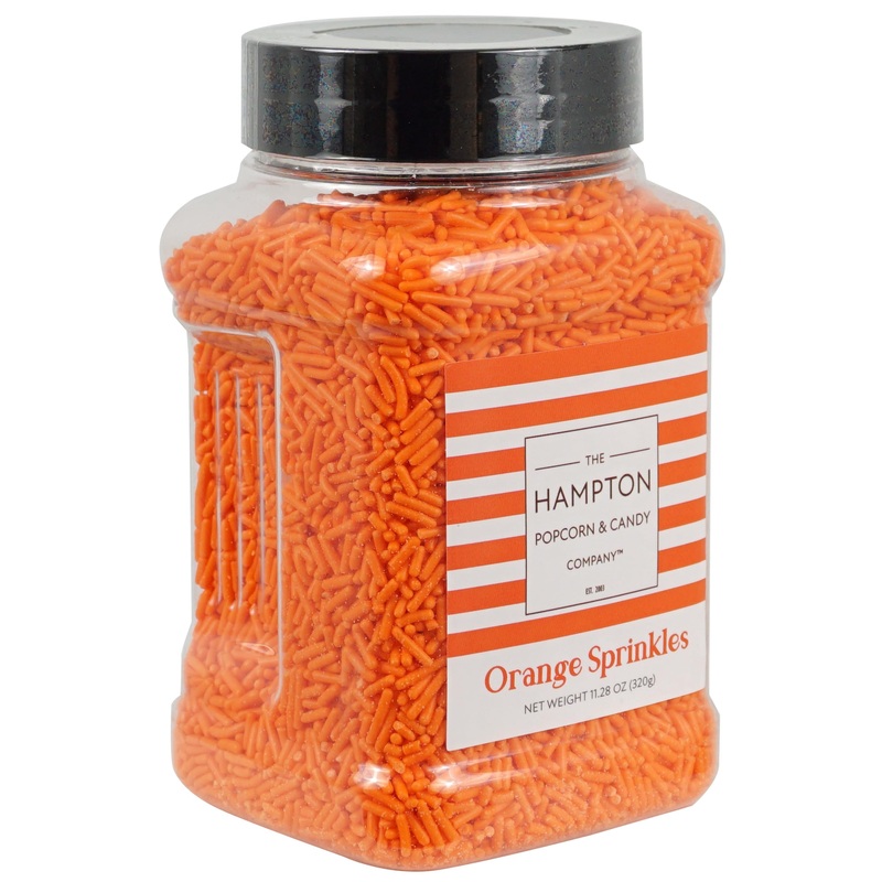 Orange Sprinkles Jimmies 11.28 Oz, Orange Sprinkles For Cake Decorating, Cake Sprinkles, Sprinkles For Baking, Ice Cream & More,