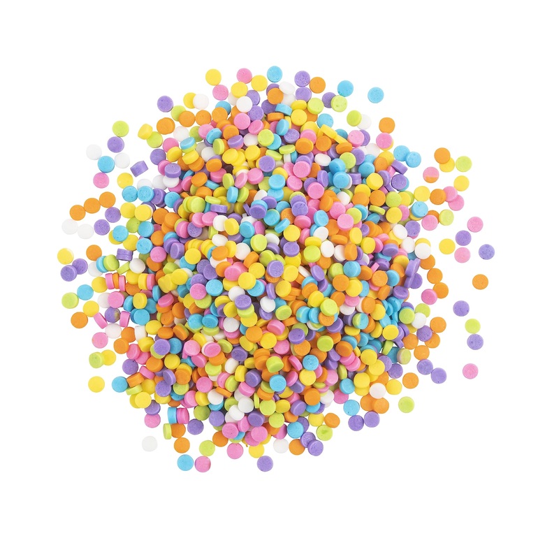 Pastel Quin Sprinkles, Olivenation Pastel Candy Quins, Multicolor Edible Confetti Topping & Decoration - 1 Pound