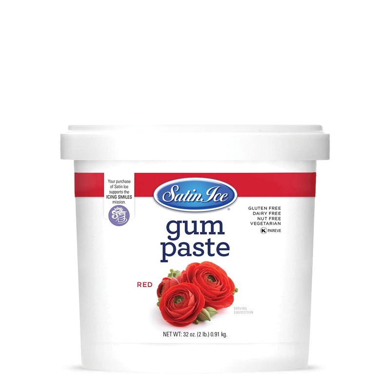 Satin Ice Red Gum Paste, 2 Pounds
