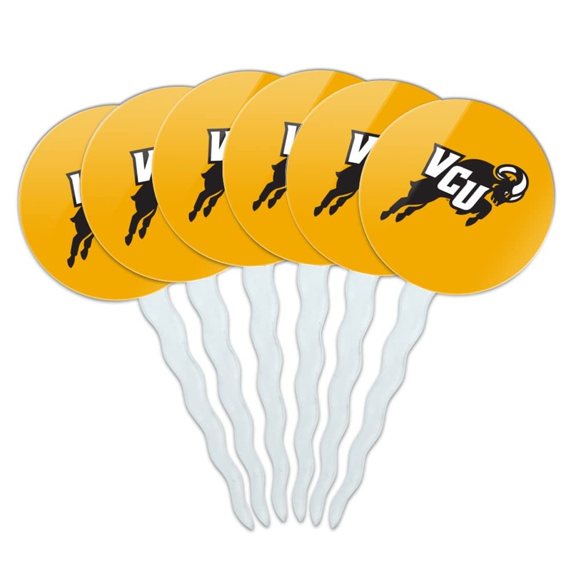 Virginia Commonwealth University Secondary Cupcake Picks Toppers Decoration Set Of 6