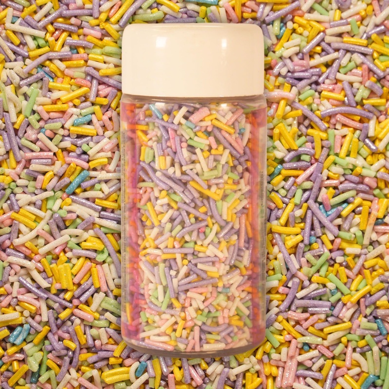Confect Rainbow Sprinkles - Prism Party Custom Jimmies Blend - Multicolor Edible Toppings For Cake, Cupcake & Baking Decoration