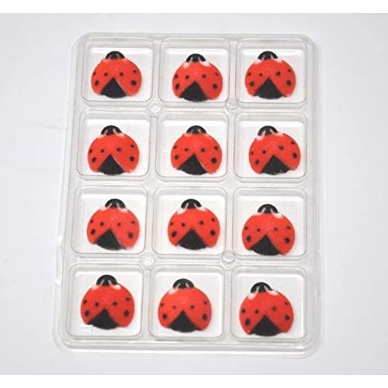 Oasis Supply Sugar Decorations, Lady-Bugs Sugar Decorations, 24 Count