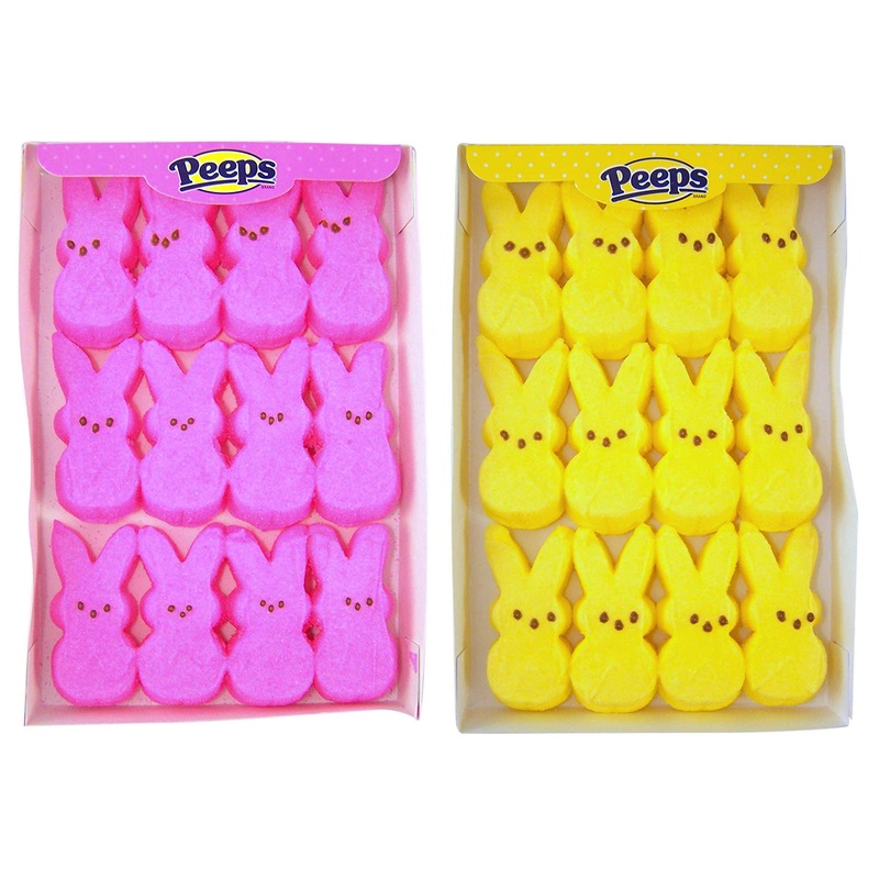 Peeps Easter Pink And Yellow Marshmallow Bunny Variety Pack, Pack Of 2