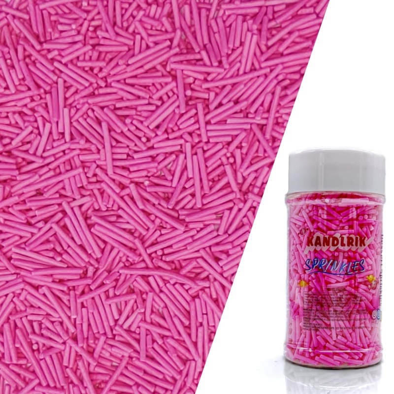 Pink Jimmy Sprinkles Edible Mix Size Jimmies Cake Decorations Soft Jimmies For Topping Ice Cream, Cookies, Cakes, Wedding Party,