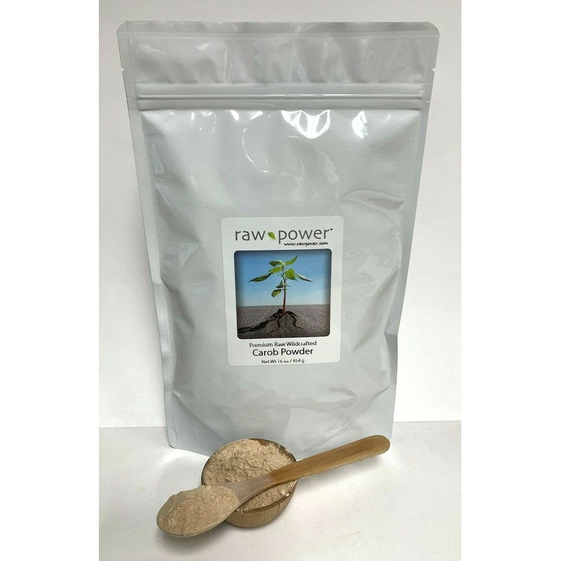 Raw Power Carob Powder, Brand (16 Oz, 100% Raw And Pure, Wildcrafted)