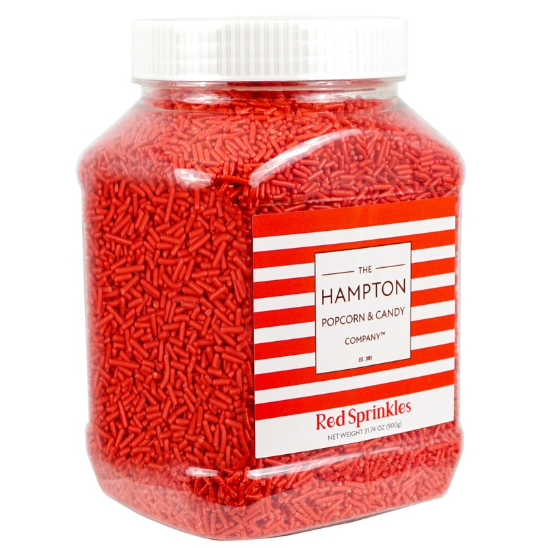 Red Sprinkles Jimmies 1.98 Pounds Container, Sprinkles For Cake Decorating, Cake Sprinkles, Sprinkles For Baking, Ice Cream & Mo