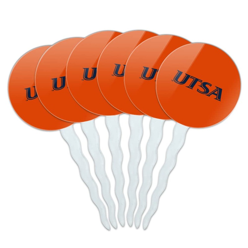 The University Of Texas At San Antonio Secondary Logo Cupcake Picks Toppers Decoration Set Of 6