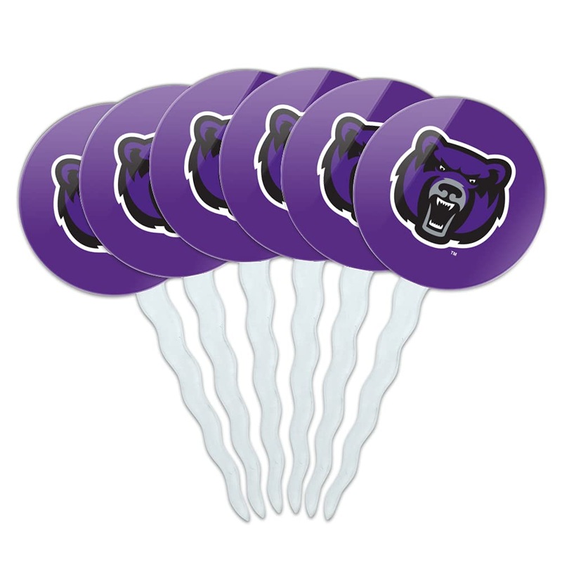 University Of Central Arkansas Primary Logo Cupcake Picks Toppers Decoration Set Of 6