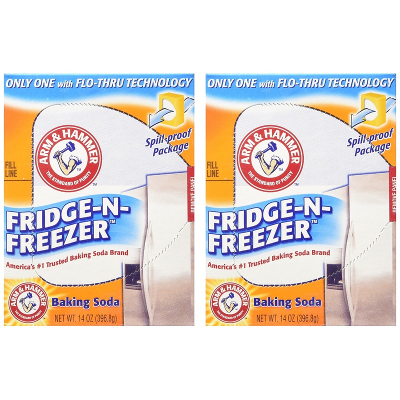 Arm & Hammer Baking Soda, Fridge-N-Freezer Pack, Odor Absorber, 14 Oz - 2 Pack