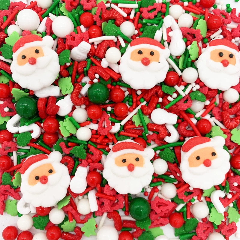 Christmas Cake Topper Sprinkles Decoration Candy Santa Claus Cupcake Dessert Cookie Sprinkle