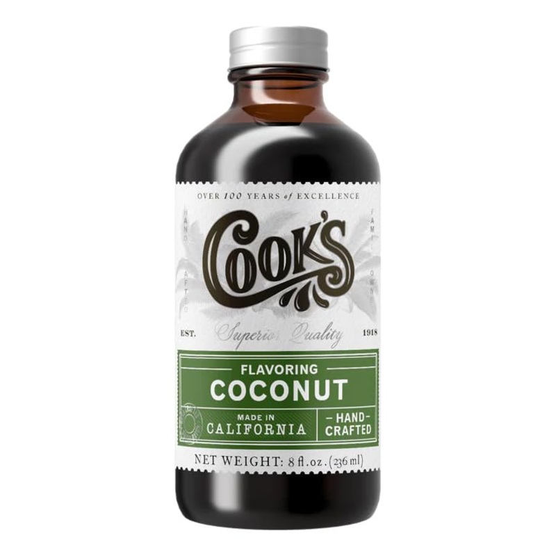 Cook'S, Coconut Flavoring For Cakes, Cookies, Pastries, Ice Creams, Smoothies, 8 Oz